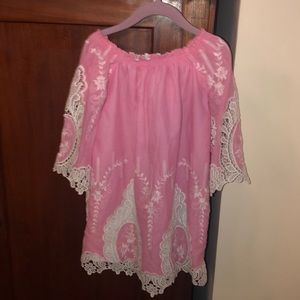 Lovely dress - pink and lace - size 5 hala baloo